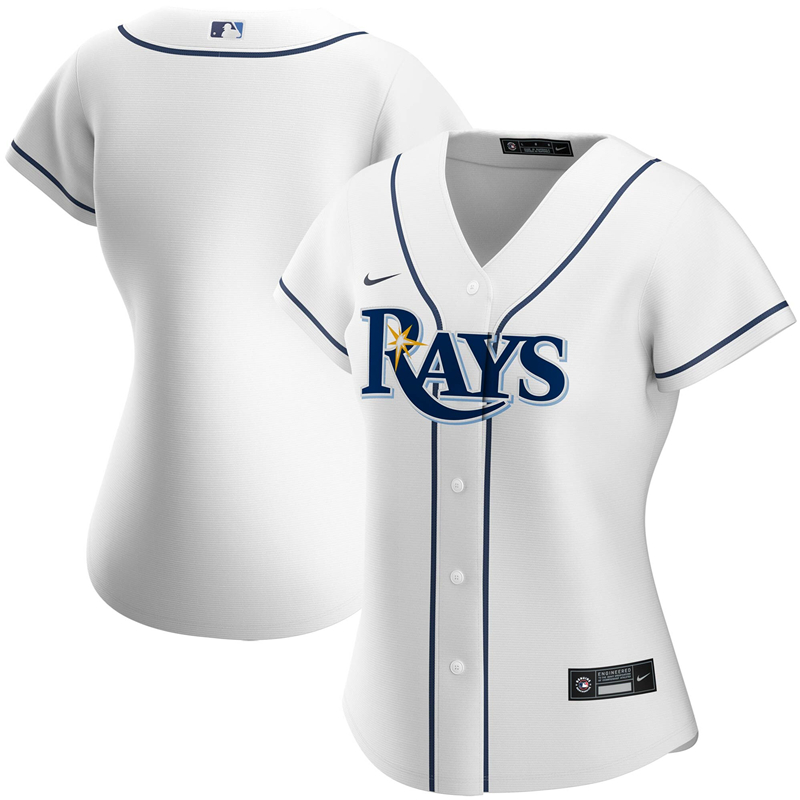 2020 MLB Women Tampa Bay Rays Nike White Home 2020 Replica Team Jersey 1